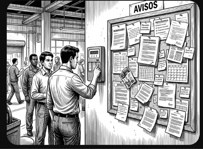 Quadro de aviso tradicional