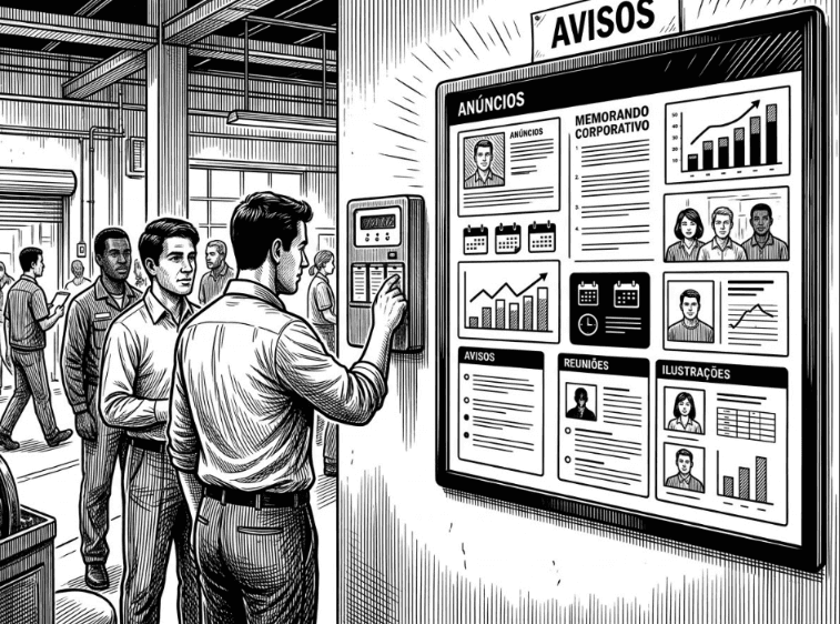 Quadro de aviso moderno